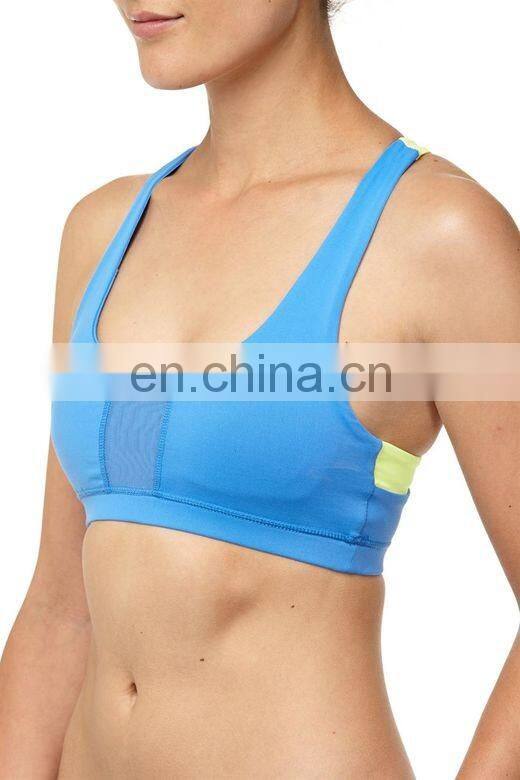 Yihao 2016 New Basic Sexy Active Solid Color Sports Yoga Running Wear Gym Bra Women Vest Crop Top