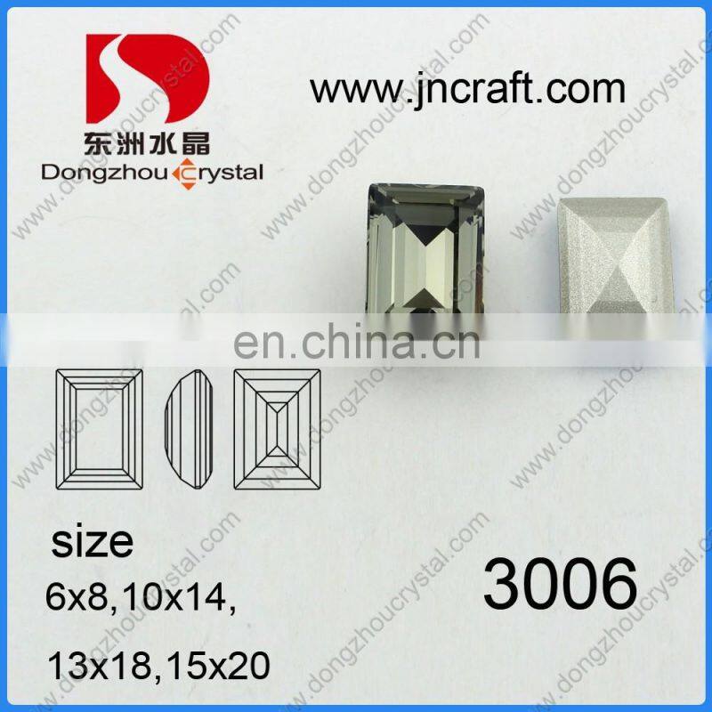 Colorful loose crystal stone silver base for jewelry element