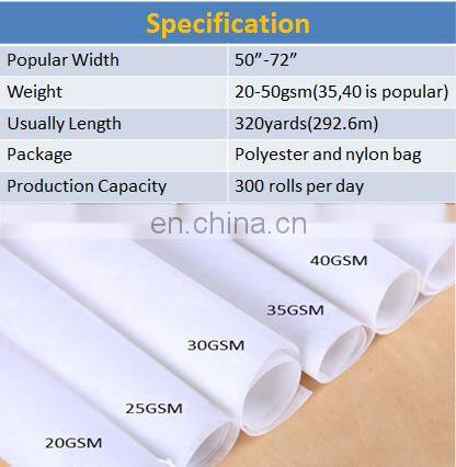Hot water soluble 100% pva non woven embroidery backing paper with cheap price