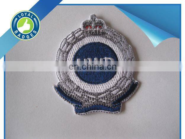 Custom logo high quality hand embroidery patches for clothes