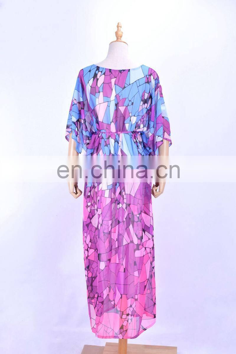 Big Size Beach Dress Women 2019 Sexy Bikini Cover Up Long Cardigan Summer Chiffon Tunic Beach Wear Kaftan Robe de Plage Swimsuit