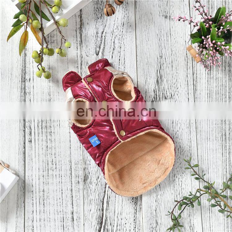 New hot stamping splicing jacket thick warm dog coats pet clothes luxury