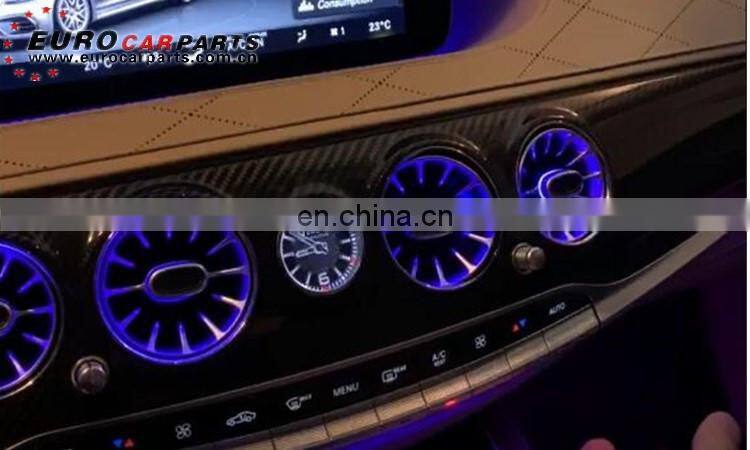 W222 air vents ambient fit for S class W222 2014-2019year W222 interior air vents light with 64 colors 7 colors