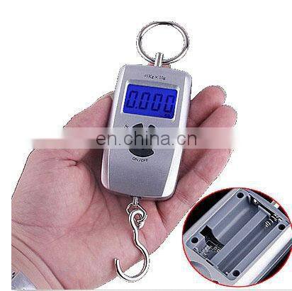 Digital Scale Electronic Fishing Hook Hanging Luggage Weighing Scales LCD 45Kg/10g