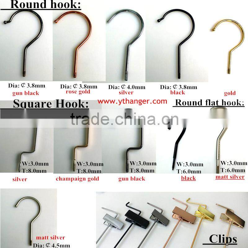 YY0096 shiny rose gold wire metal lingerie hanger underwear hanger