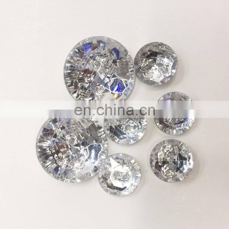 15MM Customized Size Round Clear Diamond Rhinestone Acrylic Button