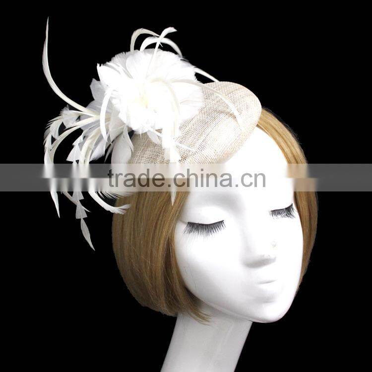 Yiwu Manufacturer Sinamay Base Fascinator Hat Hair Clips Hairpins