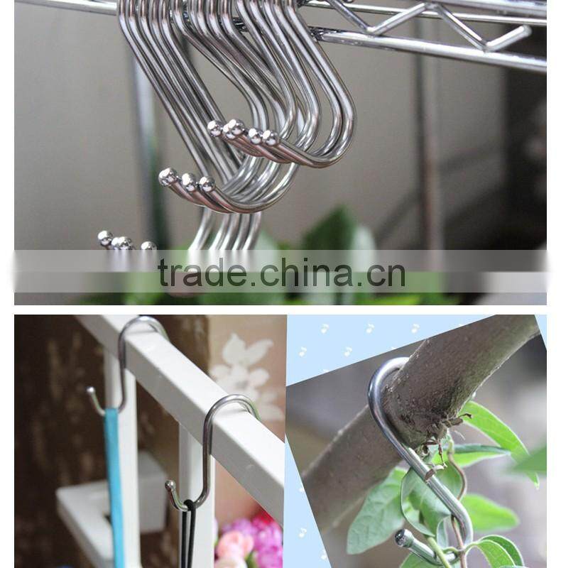 S shaped hanger hook metal S hook