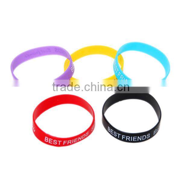 Cheap wide band silicone bracelet