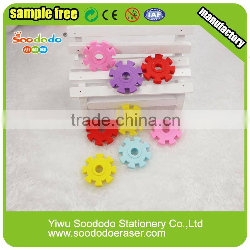 Cool gear shaped 3D eraser pencil eraser