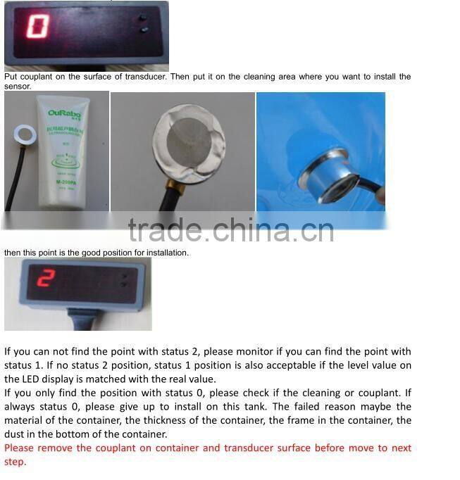 F500 ultrasonic sensor receiver transmitter water level meter liquid level measurement sensors with no drilling hole