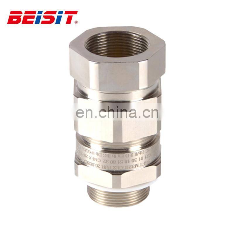 IECEx ATEX certificated airtight strong nickel plated cable seal sleeve hose Gland