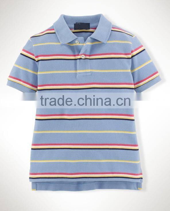 Childrens/Kids Boys' 2-7 Years Cotton Multi-Striped Polo