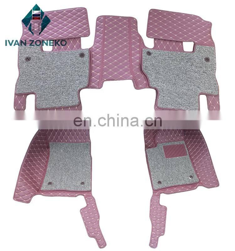 Auto Accessories vehicle interior leather floor car mats 5 seat Set for Ssangyong kyron 2007-2015