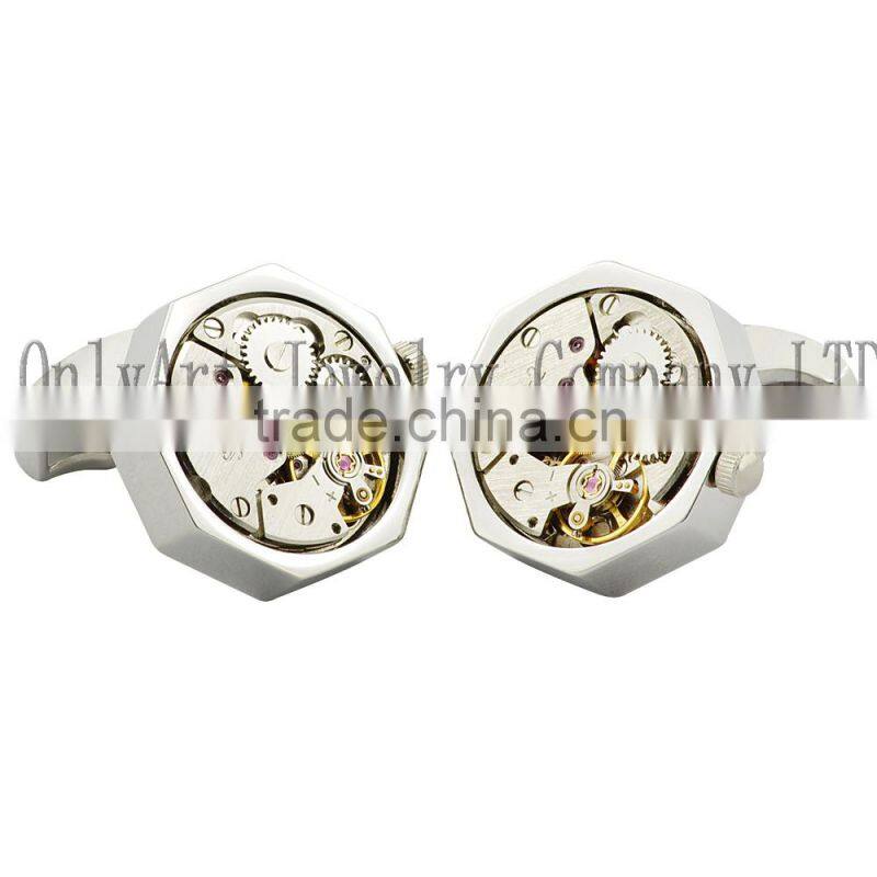 wholesale alibaba make custom watch mechanical movement, watche movement cufflinks for men