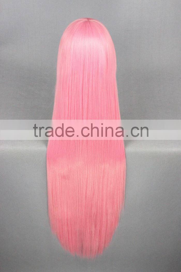 High Quality 100cm Long Straight Kuroko No Basketball Cosplay Hair Wigs Momoi Satsuki Pink Synthetic Anime Wig Party Wig