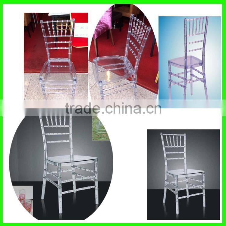 Wholesale Cheap Clear Resin Tiffany Chair With Cushion