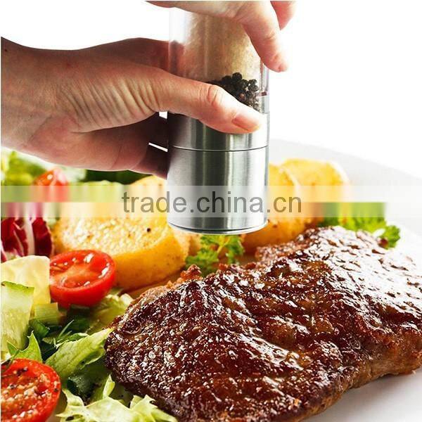 Manual Spice Crafts Salt and Pepper Grinder Set, Stainless Steel Salt Grinder