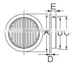 Stainless Steel hvac with sliding damper made in Japan