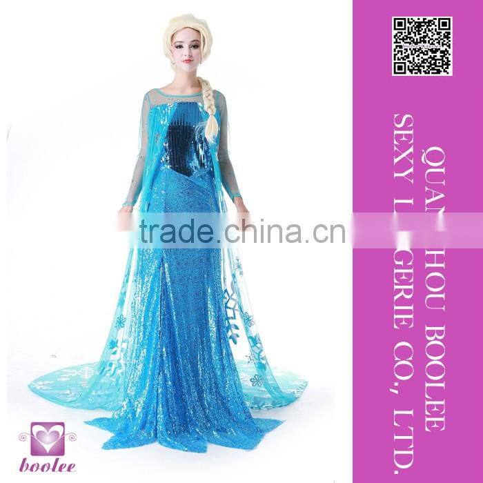 Hot Sales snow Queen Princess Adult Elsa Costume