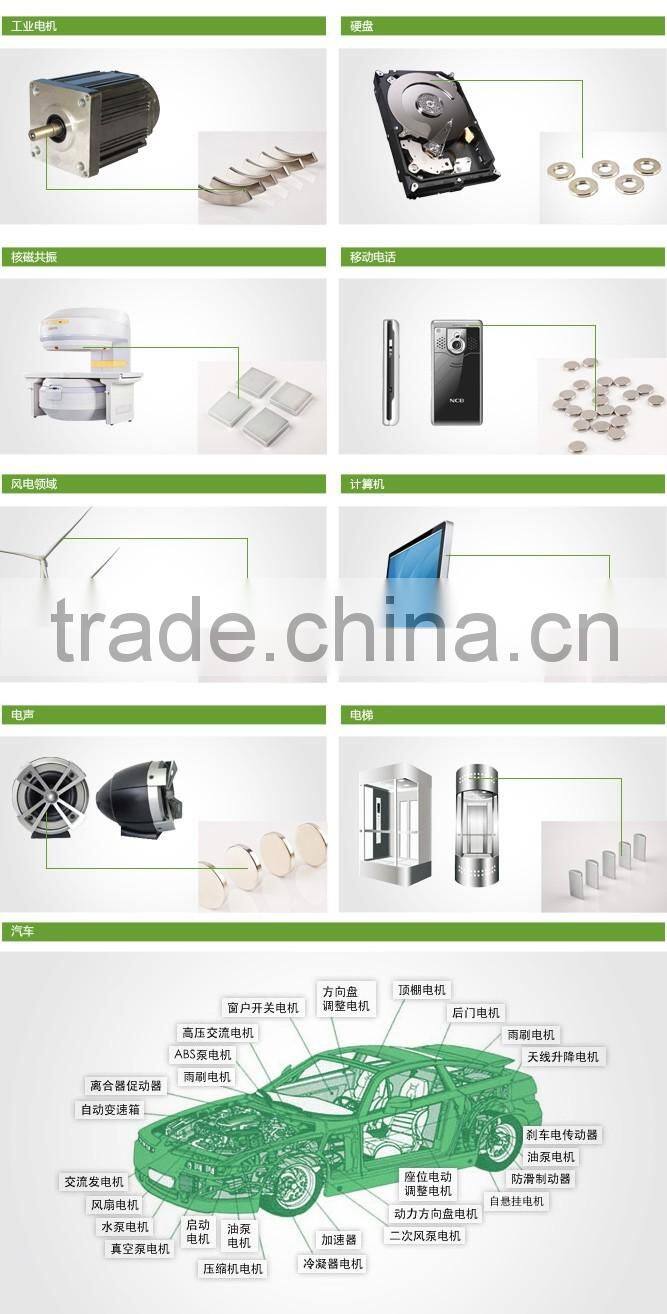 customized permanent ndfeb/neodymium magnet certificated by ISO14001, ISO9001, ISO/TS16949, professional manufacturer