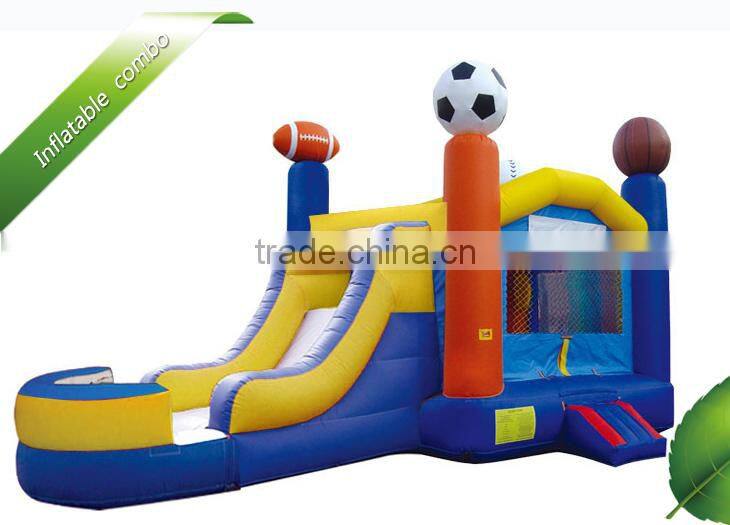 PVC high quality inflatable little tikes bounce house with slide for kids