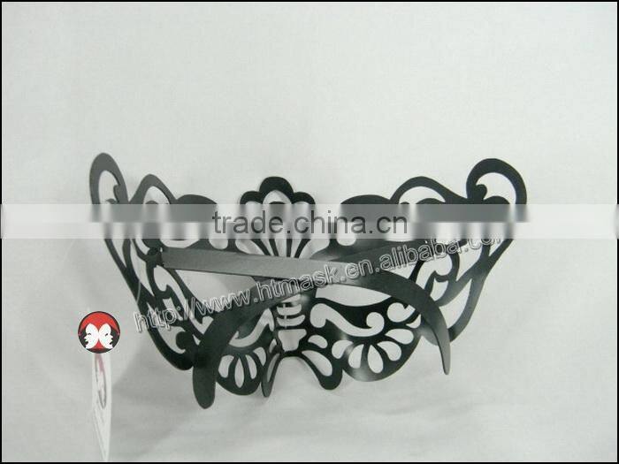 Handmade PVC black glasses hollow half face party eye mask used carnival games for sale