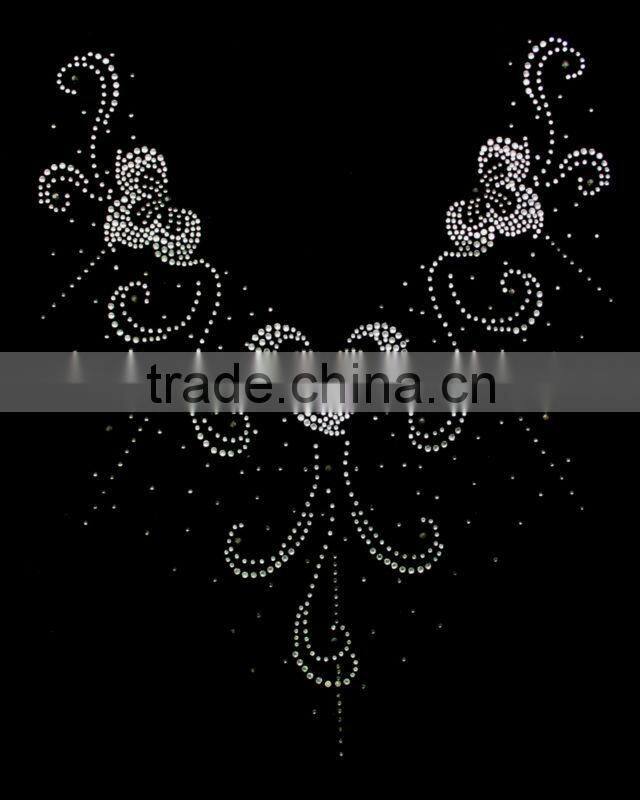 New arrival latest design rhinestone iron-on heat transfer