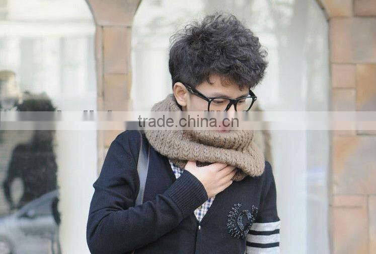 Fashion Plain Lady Acrylic Circle Winter Loop Scarf