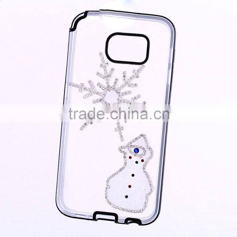 diy mobile phone case with snowman