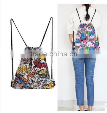 custom canvas drawstring backpack wholesale