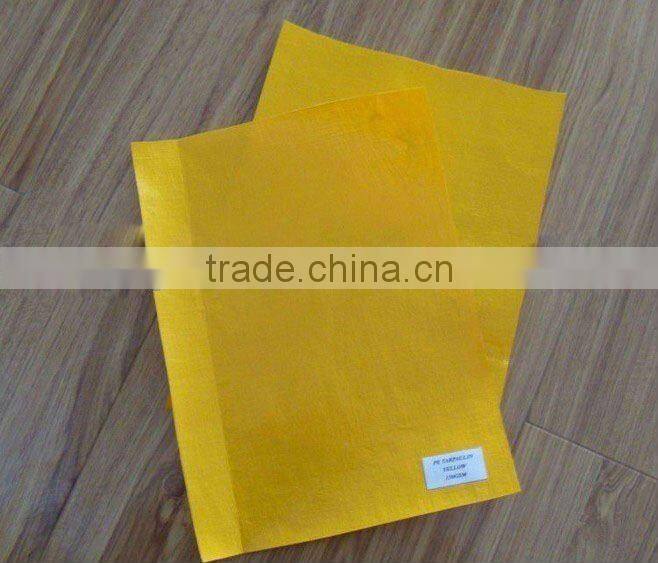 220gsm yellow water resistant materials& pe tarpaulin sheet for sale