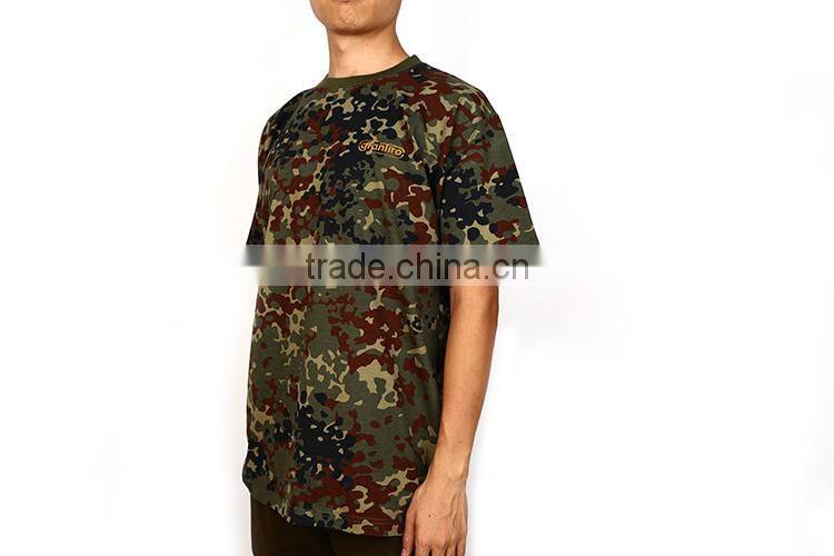 China new design custom wholesale OEM Service unisex o-neck camouflage t shirt