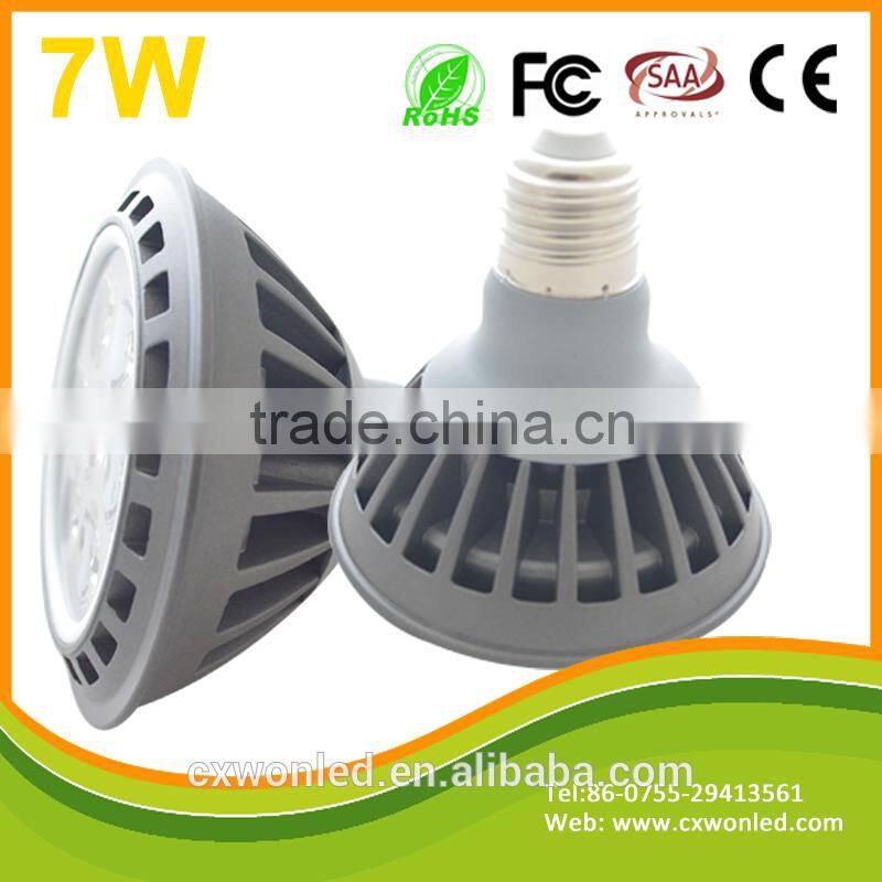 7w 2015 new hot selling led par30 e27, par30 light, par30 spotlight
