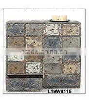 Side Storage Antique Wood Carved Cabinet