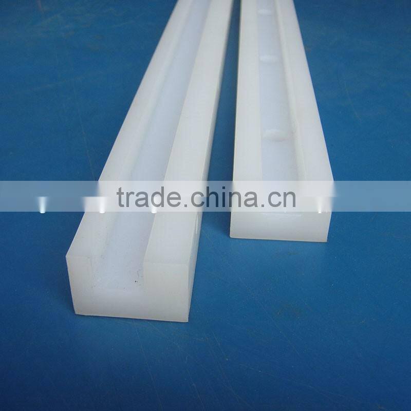 CNC machined plastic chain guide track roller plastic nylon uhmw-pe linear guide rail
