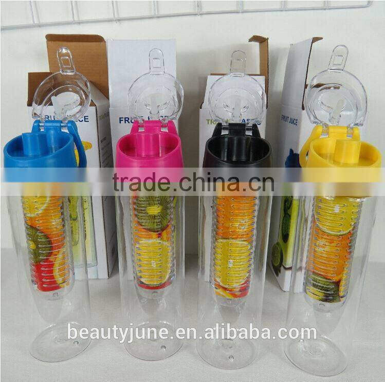 2015 new custom logo bpa free tritan fruit infuser water bottle, infuser water bottle Tritan sport water bottle plastic hot sale