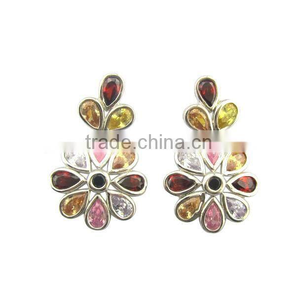 Colorful CZ Fashion Jewelry Set