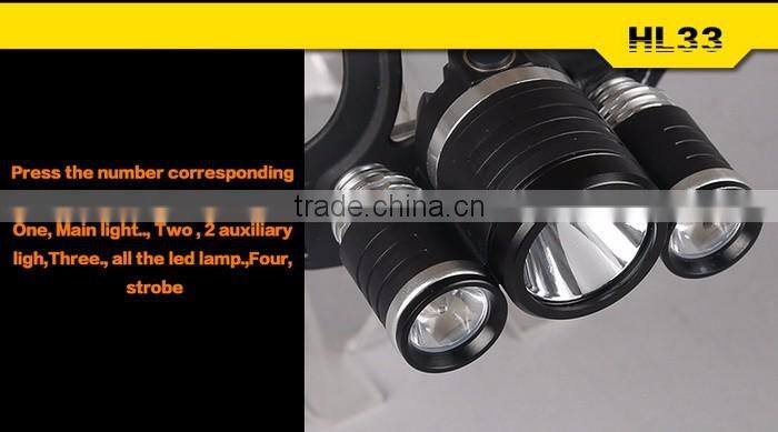 Supfire HL33 Rechargeable Headlamp High Quality Headlight with three lights