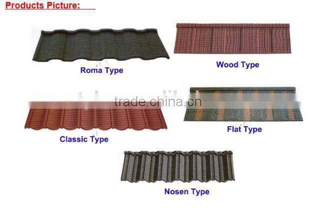 Patterned Metal Roof Shingles/Shingle Stone Coated Metal