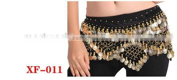 black tribal belly dance hip belt (XF-011)