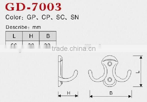 Hook furniture hook zinc alloy hook double hang hook