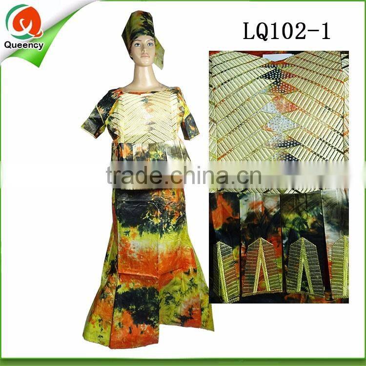 guangzhou clothing african women wear bazin riche dress fashion lady maxi dress clothing