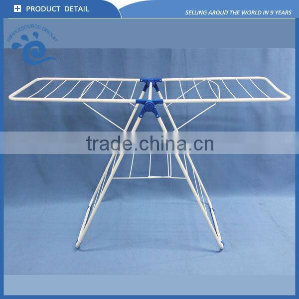 Metal Tube Powder Coating Folding Clothes Rack 135*56*90CM Balcony Garment Drying Rack