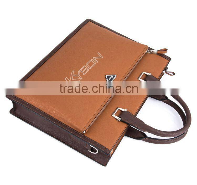 Alibaba wholesale brown top quality men leather shoulder bag branded handbag