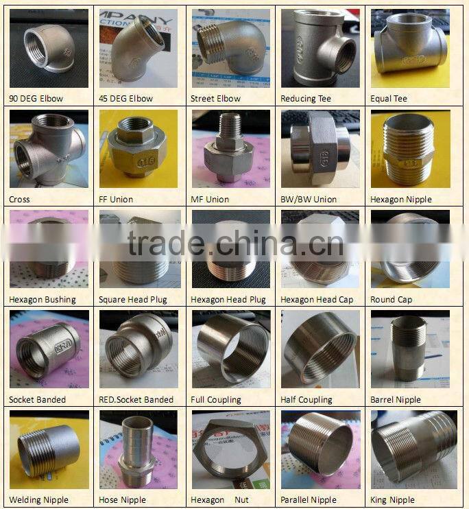 stainless steel threaded hexagon cap