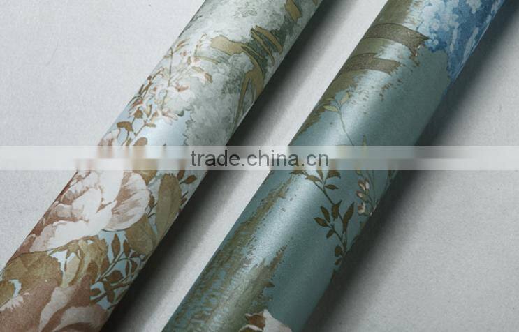 interior flower tree pattern wallpaper /natural wallpaper