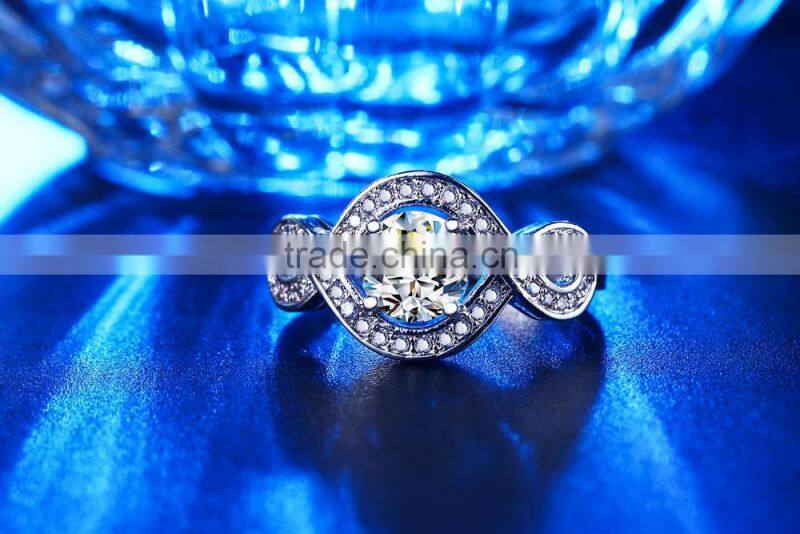 Wholesale Czech crystal stainless steel ring