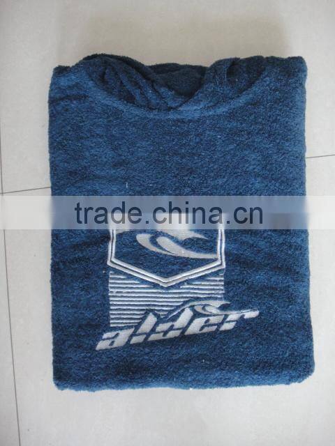 china product 100% cotton hooded poncho beach towel for adults