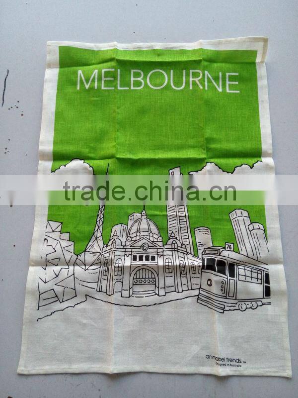 kitchen linen tea towel for promotion and giftkitchen printed tea towel for home decoration cat design